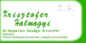 krisztofer halmagyi business card